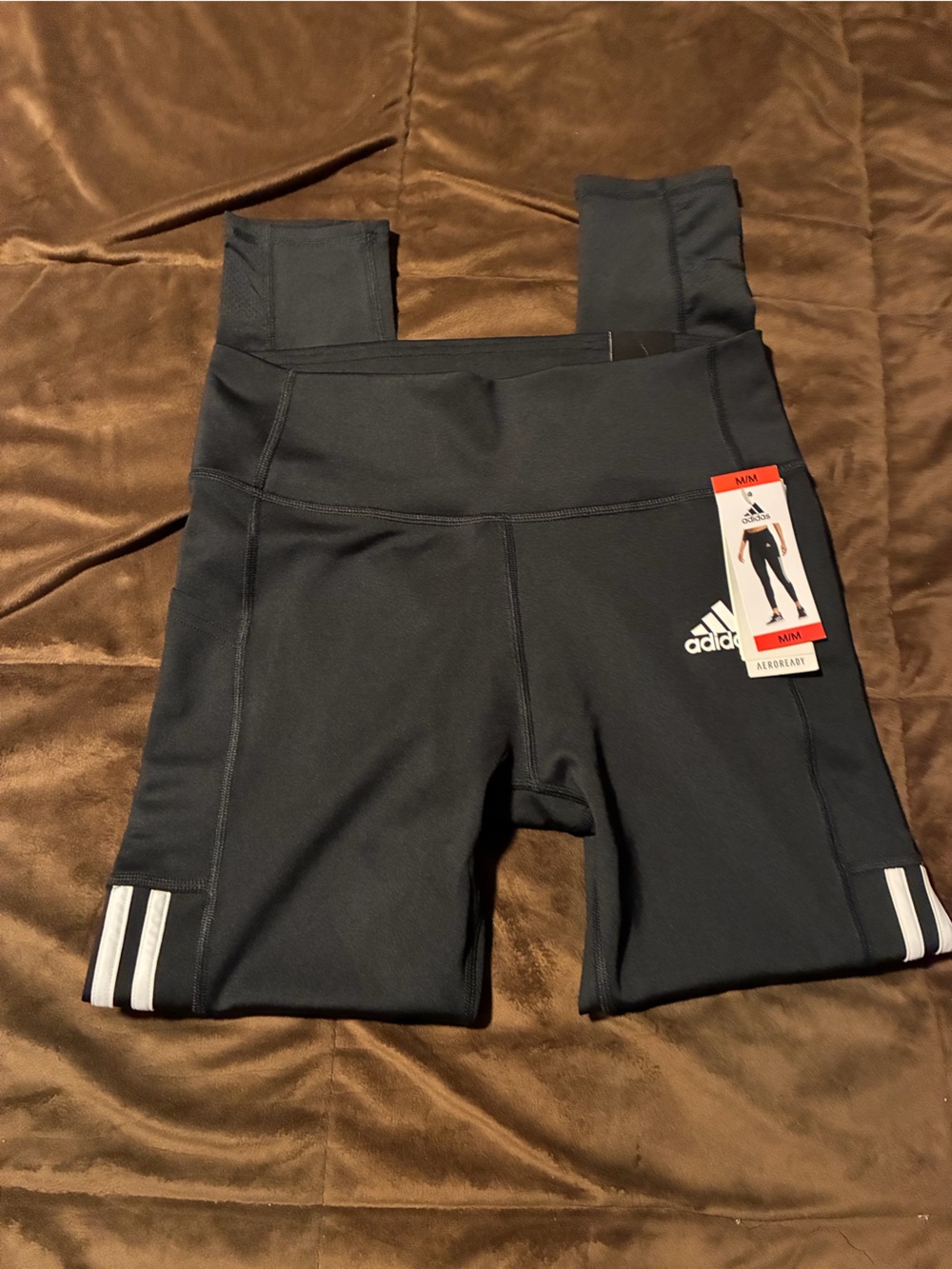 Adidas brand, size medium, high rise 7/8 style, aeroready, new with tags, black